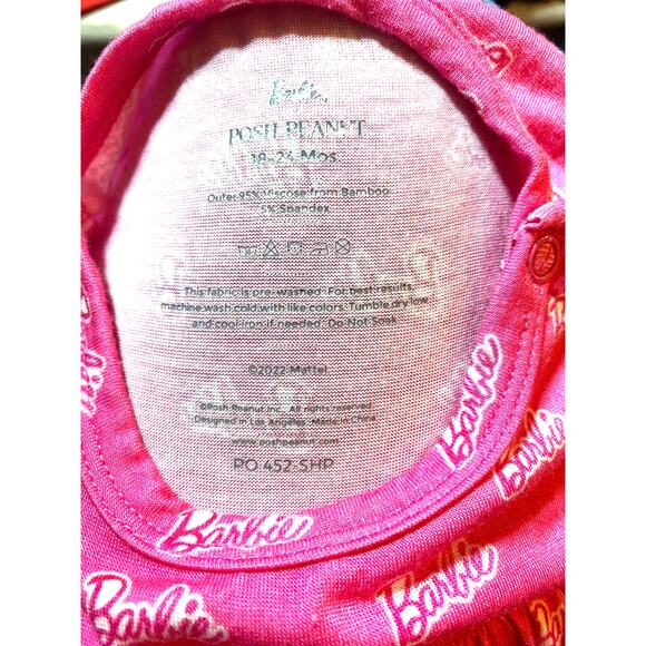 Posh Peanut Barbie Ruffled Cap Sleeve Swing Skirt Onesie 18/24 Months - Picture 4 of 4